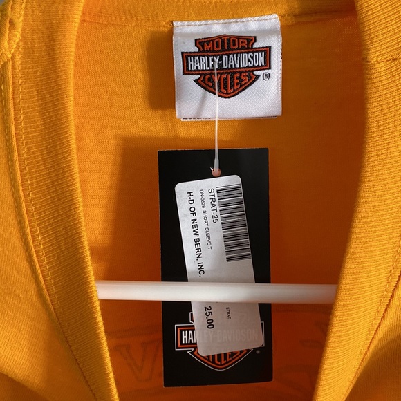 Harley-Davidson tee shirt Mens Large Yellow - Picture 3 of 8